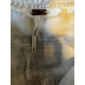 Free People Rose & Vines Embroidered Top White Black Floral Oversized Tunic M thumbnail 5