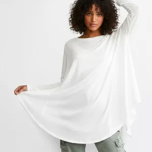 Free People We The Free Aria Trapeze Oversized Top White Medium NWOT thumbnail 2