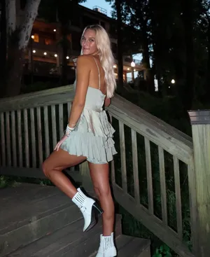 Saints and Secrets Green Satin Romper Dress thumbnail 2