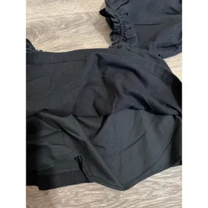 Abercrombie & Fitch Womens Crop Top Size S Black Linen Cotton Off The Shoulder‎ thumbnail 7