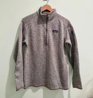 EUC Patagonia Gray Better Sweater Fleece Pullover 1/4 Zip Women’s Large L thumbnail 2