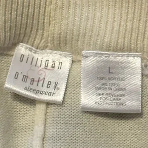Cream White Wide Leg Sweatpants Size Medium thumbnail 5