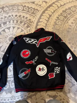 JH Designs Corvette Racing Jacket Black Size M thumbnail 2