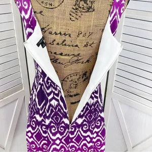 Ann Taylor Ombre Ikat Tribal‎ Print Fit Flare Dress Pink Purple 0 Sleeveless thumbnail 8
