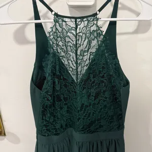Lulus Green Lace A-Line Maxi Dress thumbnail 4