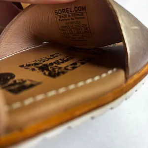 Sorel Ella II Bronze Gold Metallic Ash Slide Sandals Gladiator Size 7.5 Ankle‎ thumbnail 10