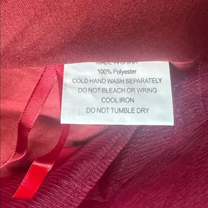 Women’s Full Length Burgundy Prom Bridesmaid Dress Short Sleeve Zip Back Size 10 thumbnail 9