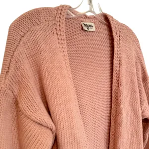 Show Me Your Mumu Bader Cardigan Petal Knit Women's‎ Small Pale Pink Boho Hippie thumbnail 3