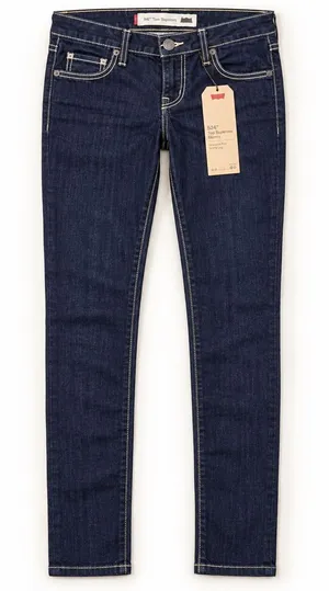 Levis 524 Too NWT Superlow Skinny Jeans Dark Wash Indigo Low Rise Denim Size 2 thumbnail 1
