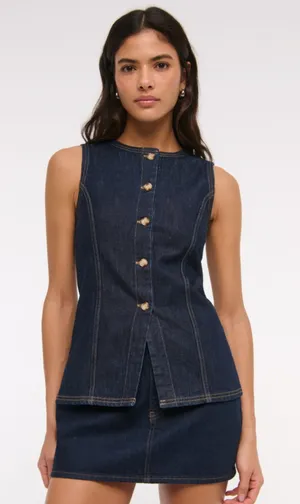 Abercrombie Denim Vest thumbnail 1