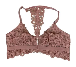 ThirdLove Lace Racerback Bralette Small Mauve Floral Sheer Stretch Lingerie thumbnail 1