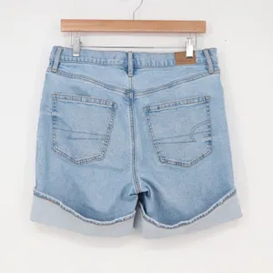 American Eagle Jean Shorts Womens 8 Strigid Mom Light Blue Cuffed Excellent thumbnail 4