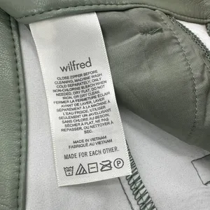 Aritzia Wilfred The Melina Pants Vegan Leather Cropped‎ Sage Green Size 00 thumbnail 10