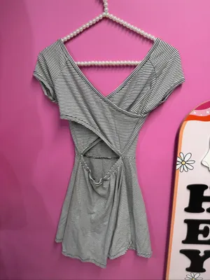 Brandy Melville black and white skater dress thumbnail 2