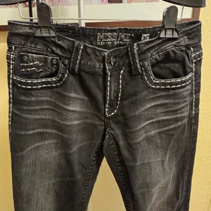 Miss Me Capri Sunny Skinny Black Denim Jeans Size 30 thumbnail 3