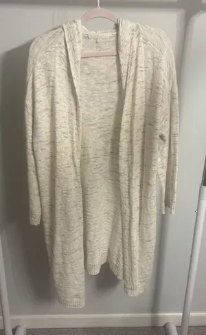 Adyson Parker Light Cream Hooded Knit Cardigan thumbnail 1