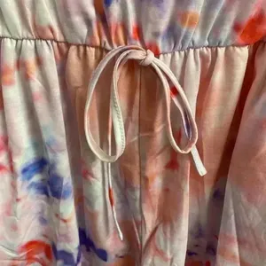 🆕Lightweight Lavender Peach Tie Dye Romper M🆕 Orange Size M thumbnail 6