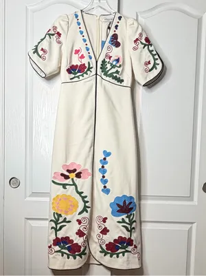 NWT Hunter Bell Margaritte Stitchtopia Embroidered Maxi Dress Size 6 thumbnail 6