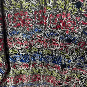 Chicos Floral Silk‎ Button Down Jacket Shirt Sz 2 Large Colorful Boho Maximalist thumbnail 2