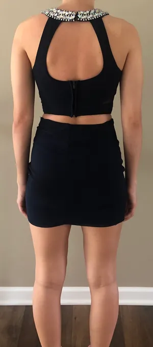 B Darlin Homecoming Navy Two Piece Dress thumbnail 5