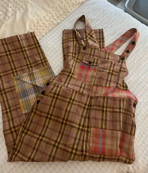 Shein plaid overalls  thumbnail 1