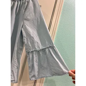 Sanctuary Women's Blue Off Shoulder Bell Sleeve Blouse Size L thumbnail 5