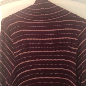 We The Free mock turtleneck long sleeve top dark plum size M thumbnail 8