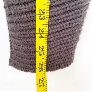 Hinge Cardigan Womens Brown Waterfall Open Chunky Knit Cropped Sweater thumbnail 7