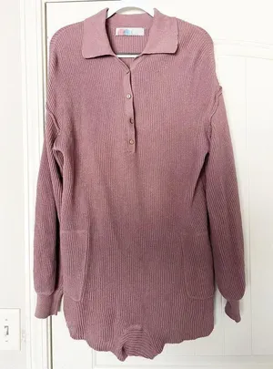 Free People Beach Picnic Sweater Romper thumbnail 4