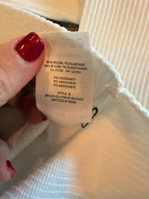 Aritzia Babaton Sculpt Knit Sweetheart Long Sleeve Top Matte Pearl XS thumbnail 4