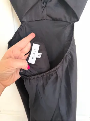 Mable Black Cutout Open Back Maxi Dress Size L Size L thumbnail 7