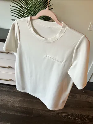 Cream Short Sleeve Pocket Tee thumbnail 2