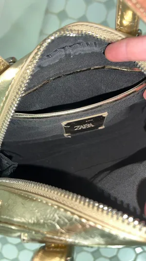 ZARA Buckled Gold Purse thumbnail 6
