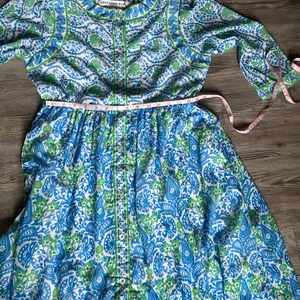 Gretchen Scott Designs Blue and Green Long Sleeve Dress thumbnail 8