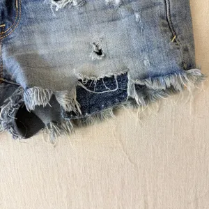 American Eagle Distressed Super Stretch Low Rise Shortie Denim Shorts Womens 2 thumbnail 9