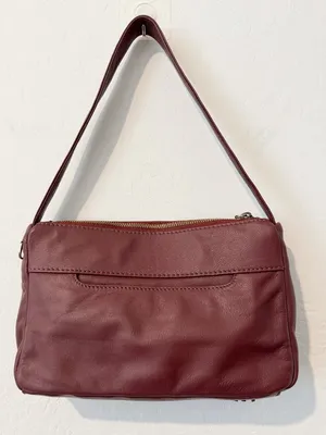 Hobo Kole Bag Berry Woven Leather Tassel Shoulder Handbag Zip Bohemian Old Money thumbnail 6