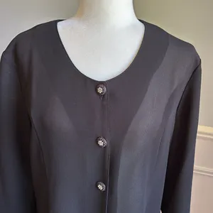 Dark Academia Vintage Chiffon Shirt Dress Witchy Whimsigoth Vampy Dolce Sz Med thumbnail 6