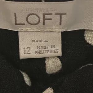 LOFT High Waist Black and White Polka Dot Shorts thumbnail 5