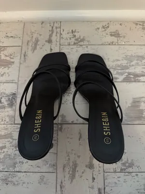 Shein Strappy Heels Black thumbnail 3