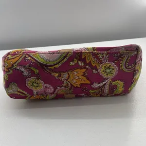 Ralph Lauren Vachetta‎ Leather Paisley Canvas Purse Handbag Round Bamboo Handle thumbnail 6