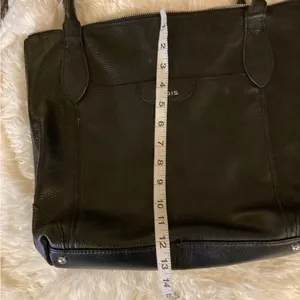 LODIS Cintage Black Leather Tote Bag thumbnail 11