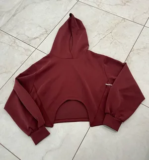 NEW Indigo Rein Maroon Cut Out Cropped Hoodie Size Small thumbnail 1