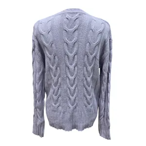 Banana Republic Womens Lavender Purple Cable Knit Crew Neck Sweater NLN02685 M‎ thumbnail 7