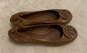 Brown Crocodile Print  Ballet Flats thumbnail 2