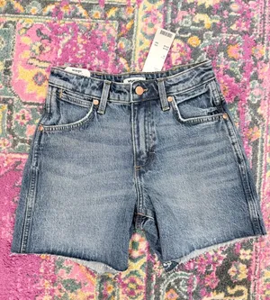Wrangler Light Blue Casual Denim Cutoff Shorts thumbnail 1