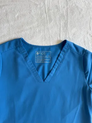 Figs Capri Blue Casma Scrub Top - size XS thumbnail 3