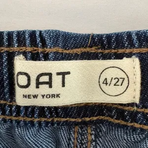 OAT New York Cloud Luxe Denim Wide Leg Drawstring Pants Dark Wash 4/27 thumbnail 8