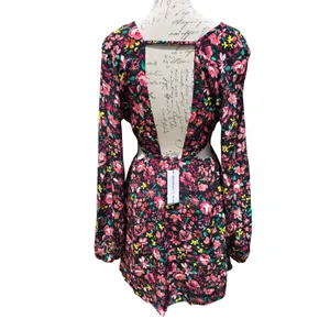 The Drop x Lauravanessa NWT Floral Cutout Mini Dress Black‎ Multi Size M thumbnail 7