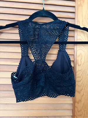 Aerie Lace Racerback Bralette in black size med thumbnail 2