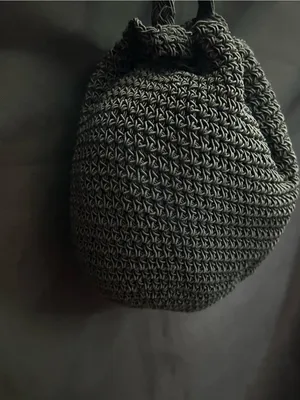 Black Crochet Drawstring Crossbody Bag thumbnail 11